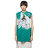 JULIUS 868CPM2 Viridian / Stan Graphic Sleeve Less Tops